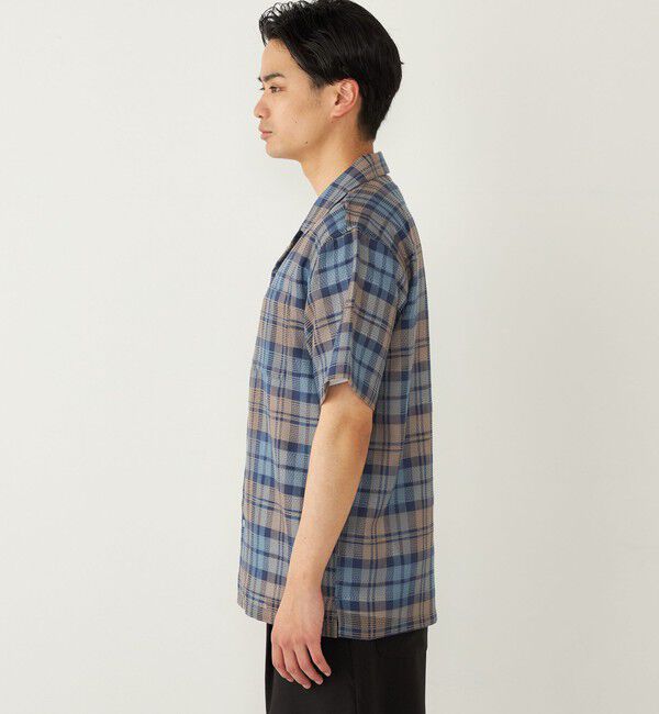 SHIPS Colors 「SHIPS Colors: 〈洗濯機可能〉 カラミ チェック オープンカラー シャツ」|シャツ・ブラウス|