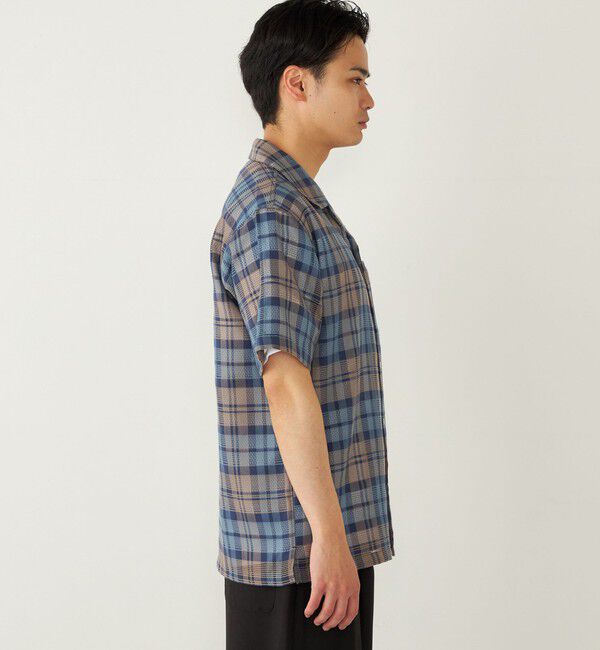 SHIPS Colors 「SHIPS Colors: 〈洗濯機可能〉 カラミ チェック オープンカラー シャツ」|シャツ・ブラウス|