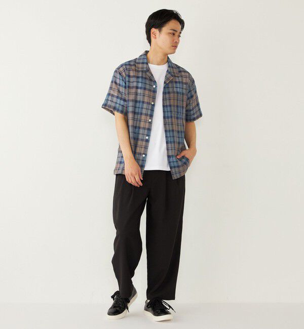 SHIPS Colors 「SHIPS Colors: 〈洗濯機可能〉 カラミ チェック オープンカラー シャツ」|シャツ・ブラウス|