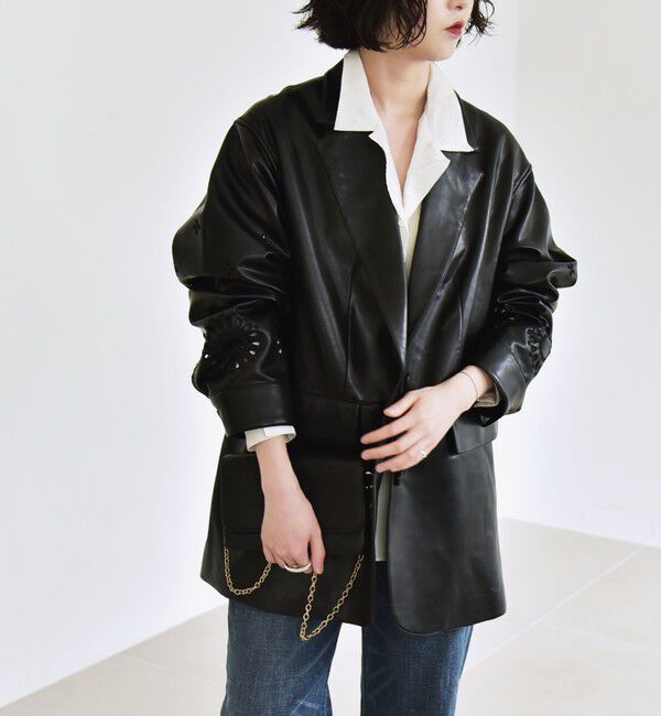 quaranciel「quaranciel:  フラワー  刺繍 テーラード ジャケット」|テーラードジャケット|