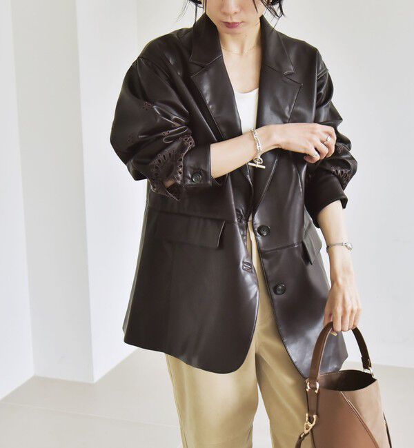 quaranciel「quaranciel:  フラワー  刺繍 テーラード ジャケット」|テーラードジャケット|