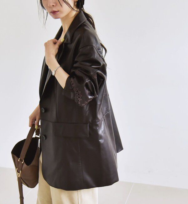 quaranciel「quaranciel:  フラワー  刺繍 テーラード ジャケット」|テーラードジャケット|