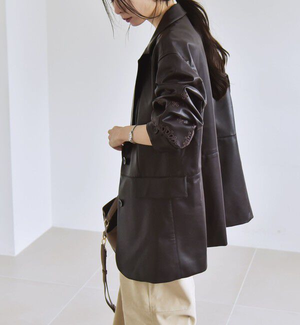 quaranciel「quaranciel:  フラワー  刺繍 テーラード ジャケット」|テーラードジャケット|