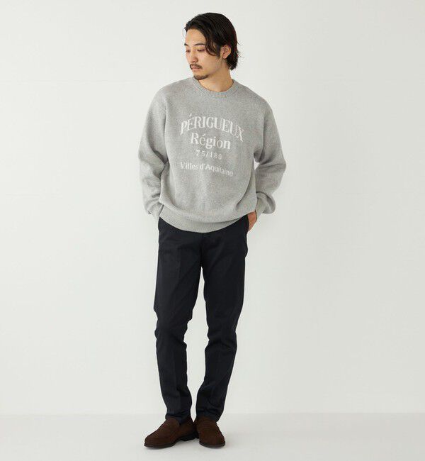 SHIPS Colors 「SHIPS Colors:〈手洗い可能〉モール ジャカード ロゴ ニット」|ニット・セーター|