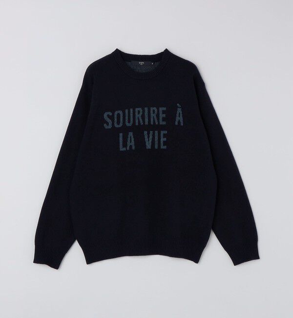 SHIPS Colors 「SHIPS Colors:〈手洗い可能〉モール ジャカード ロゴ ニット」|ニット・セーター|