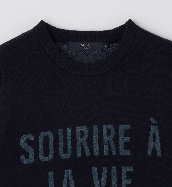 SHIPS Colors 「SHIPS Colors:〈手洗い可能〉モール ジャカード ロゴ ニット」|ニット・セーター|