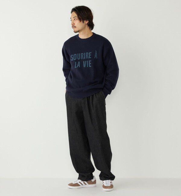 SHIPS Colors 「SHIPS Colors:〈手洗い可能〉モール ジャカード ロゴ ニット」|ニット・セーター|