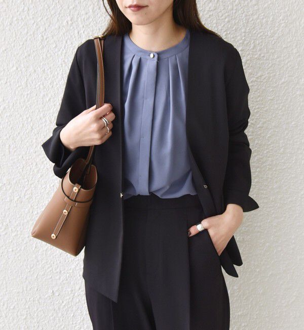 SHIPS Colors 「SHIPS Colors:〈手洗い可能〉2WAY ストレッチ Vカラー ジャケット（セットアップ対応可能）◇」|ノーカラージャケット|