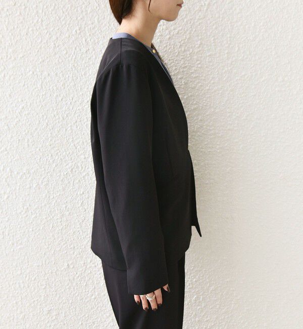 SHIPS Colors 「SHIPS Colors:〈手洗い可能〉2WAY ストレッチ Vカラー ジャケット（セットアップ対応可能）◇」|ノーカラージャケット|