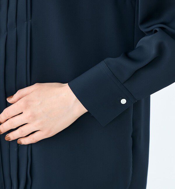 Ballsey「スムースサテン ピンタックブラウス」|シャツ・ブラウス|