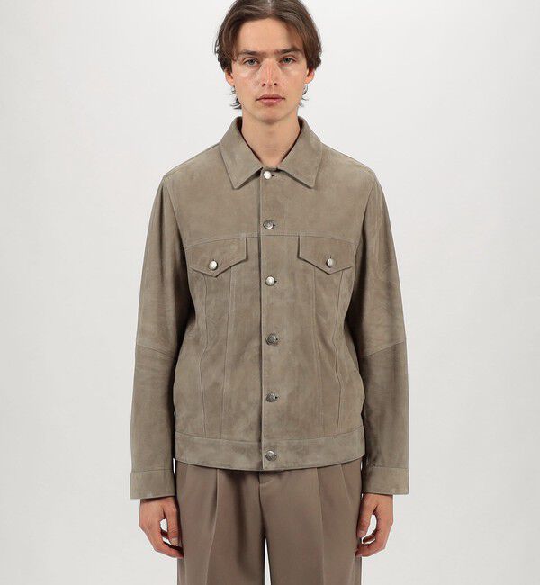 TOMORROWLAND MENS「【別注】EMMETI ラムスエード トラッカージャケット」|ブルゾン・スタジャン|