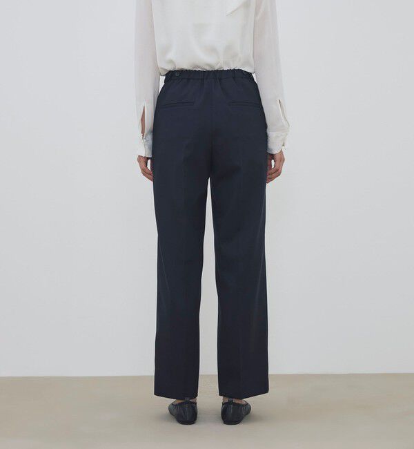 DES PRES「ポリエステルウールバラシャ セミワイドパンツ」|スラックス|