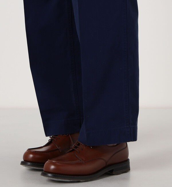 TOMORROWLAND MENS「60/3 コットンオックスフォード 1プリーツバレルパンツ」|チノ|