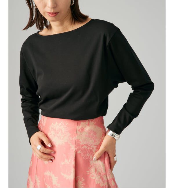 VERMEIL par iena「BACK Vネック ロングスリーブプルオーバー」|Tシャツ・カットソー|ブラック