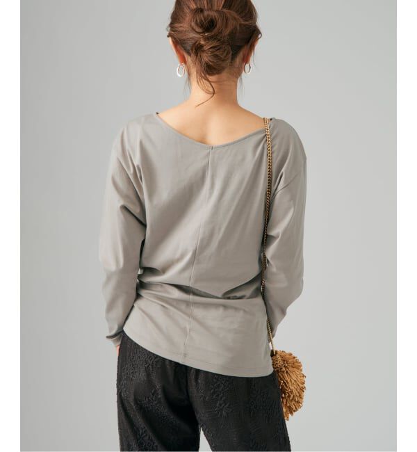 VERMEIL par iena「BACK Vネック ロングスリーブプルオーバー」|Tシャツ・カットソー|