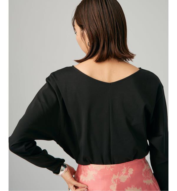 VERMEIL par iena「BACK Vネック ロングスリーブプルオーバー」|Tシャツ・カットソー|