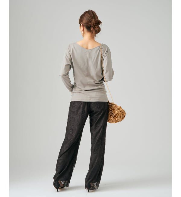 VERMEIL par iena「BACK Vネック ロングスリーブプルオーバー」|Tシャツ・カットソー|