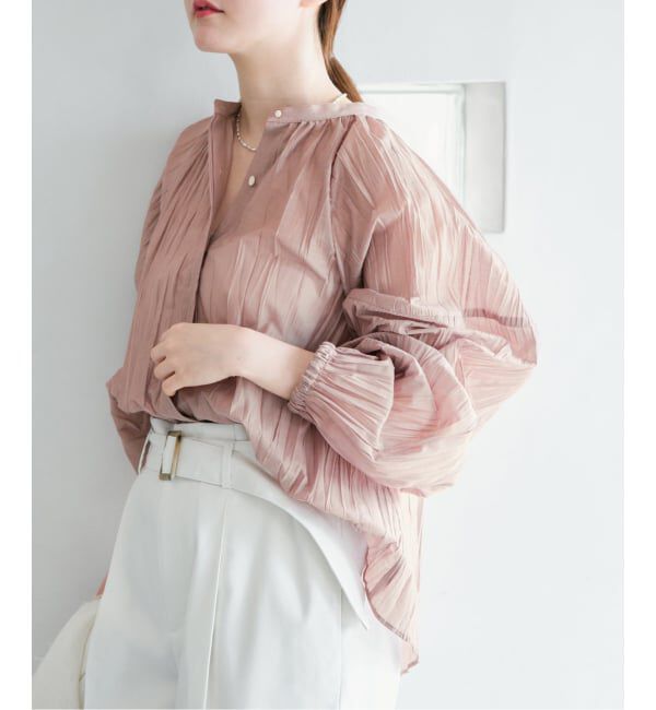 IENA「《予約》ランダムプリーツブラウス」|シャツ・ブラウス|