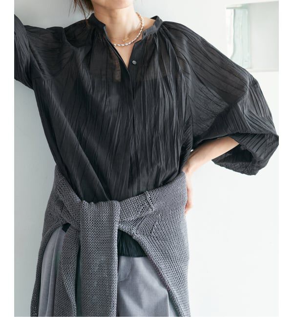 IENA「《予約》ランダムプリーツブラウス」|シャツ・ブラウス|