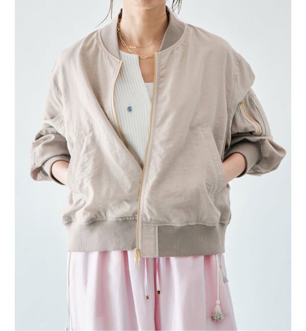 IENA「《予約》ウォッシャブル ライトエアリーMA-1」|ブルゾン・スタジャン|