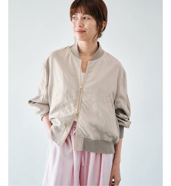 IENA「《予約》ウォッシャブル ライトエアリーMA-1」|ブルゾン・スタジャン|