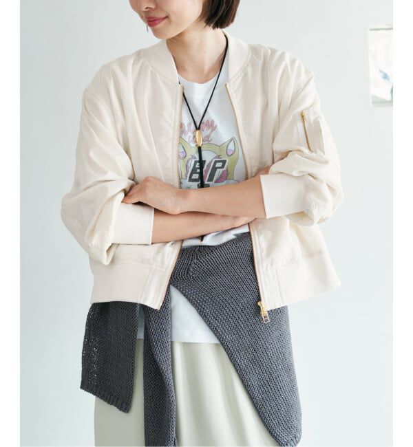 IENA「《予約》ウォッシャブル ライトエアリーMA-1」|ブルゾン・スタジャン|