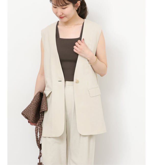 JOURNAL STANDARD relume「《予約》［手洗い可］リネンフィールノーカラージレ」|その他|ベージュ