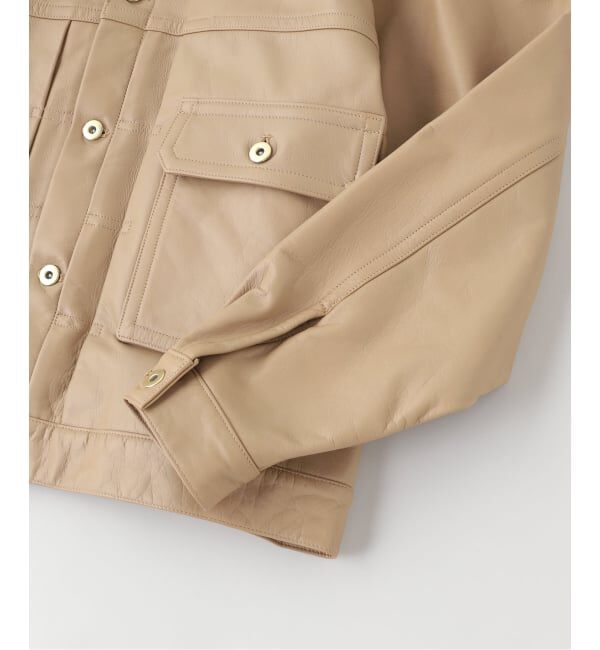 JOURNAL STANDARD「A LEATHER / エーレザー TRUCKER JACKET- LAMB」|ライダースジャケット|