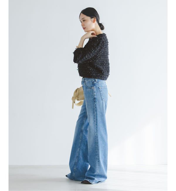 NOBLE「Venit/ヴェニット TAPE YARN KNIT JACKET」|ノーカラージャケット|