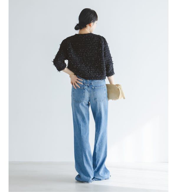 NOBLE「Venit/ヴェニット TAPE YARN KNIT JACKET」|ノーカラージャケット|