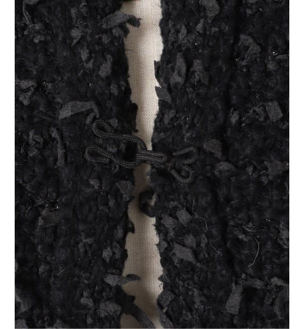 NOBLE「Venit/ヴェニット TAPE YARN KNIT JACKET」|ノーカラージャケット|