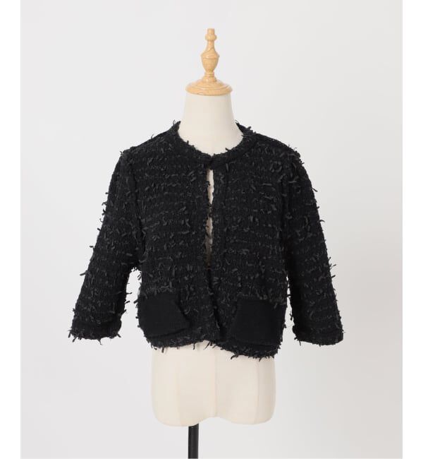 NOBLE「Venit/ヴェニット TAPE YARN KNIT JACKET」|ノーカラージャケット|