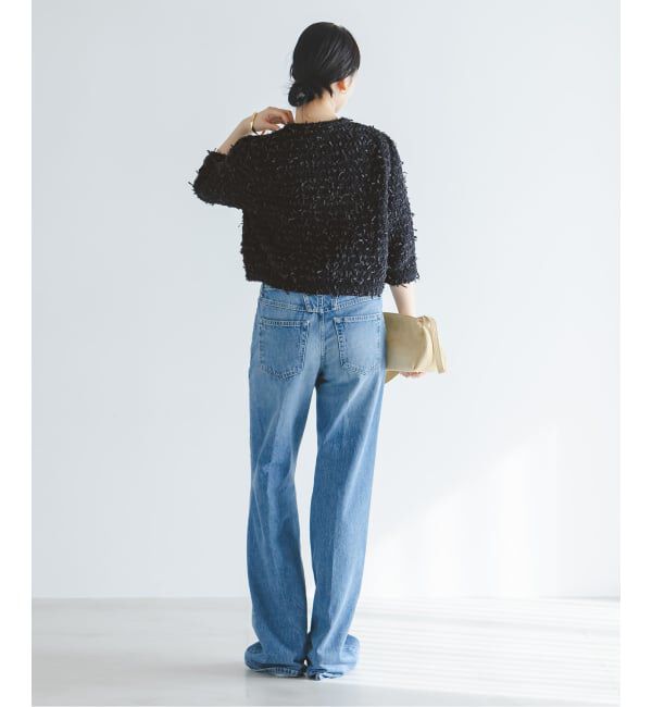 NOBLE「Venit/ヴェニット TAPE YARN KNIT JACKET」|ノーカラージャケット|