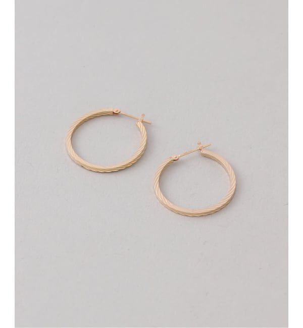 Lilas by Spick&Span「《一部店舗＋WEB限定》スクリューフープピアスM K18（両耳）」|ピアス|