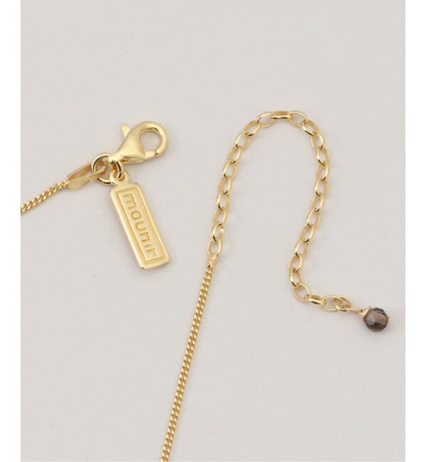 NOBLE「mounir/ムーニエ  スリーストーンネックレス(スモーキークォーツ)」|ネックレス|