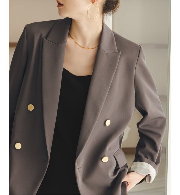 NOBLE「《追加予約・新色・セットアップ対応》フローツイルピークドラペルジャケット」|テーラードジャケット|