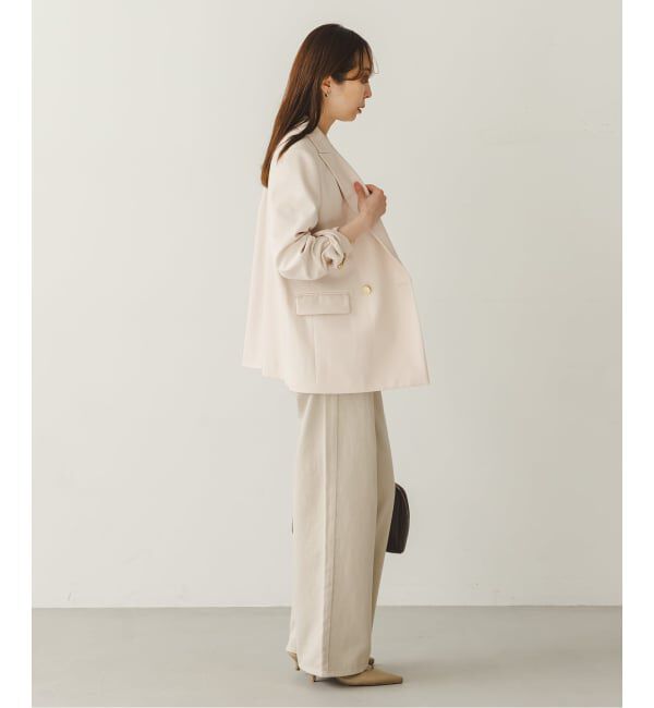 NOBLE「《追加予約・新色・セットアップ対応》フローツイルピークドラペルジャケット」|テーラードジャケット|