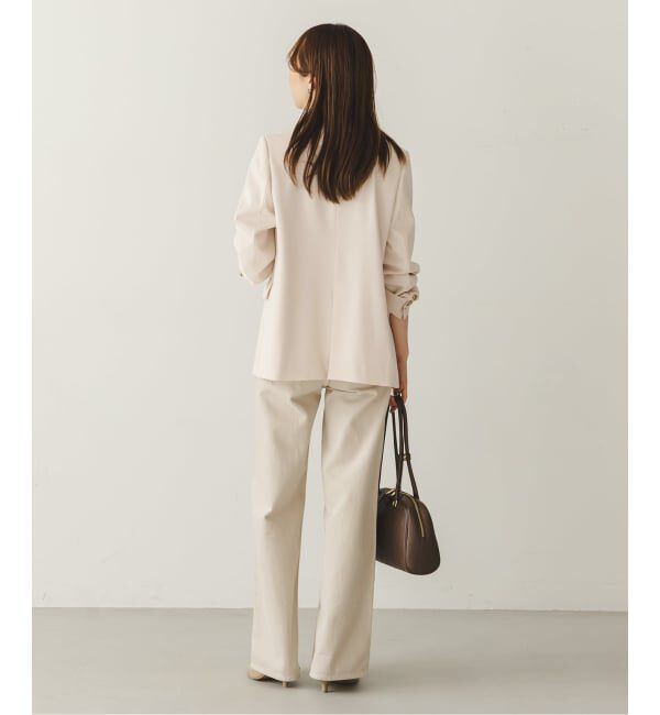 NOBLE「《追加予約・新色・セットアップ対応》フローツイルピークドラペルジャケット」|テーラードジャケット|