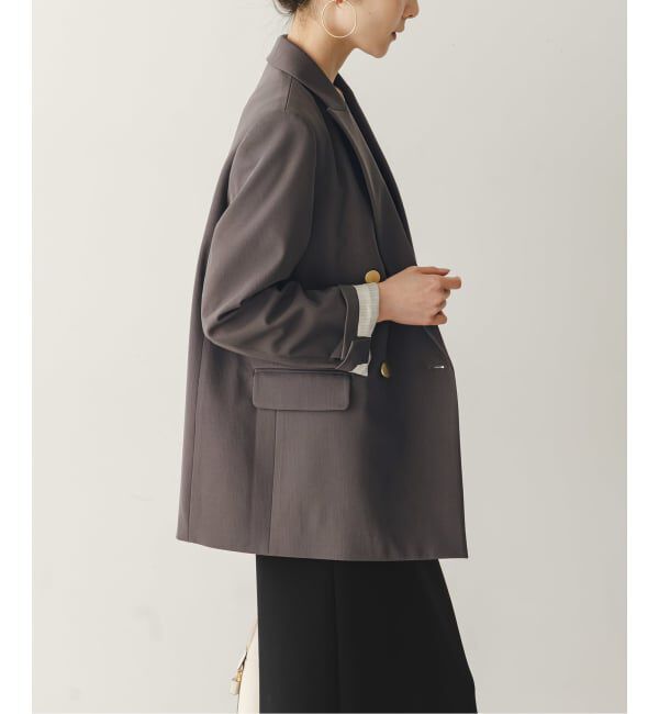 NOBLE「《追加予約・新色・セットアップ対応》フローツイルピークドラペルジャケット」|テーラードジャケット|