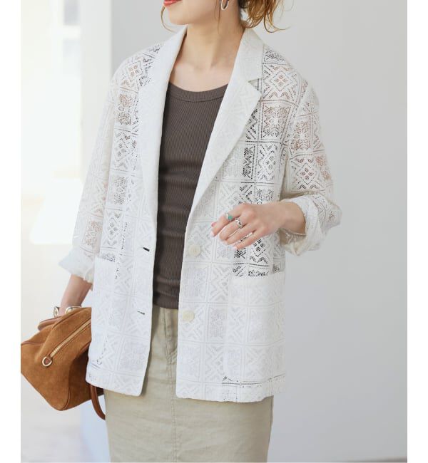 Spick and Span「《予約》レースジャケット」|テーラードジャケット|