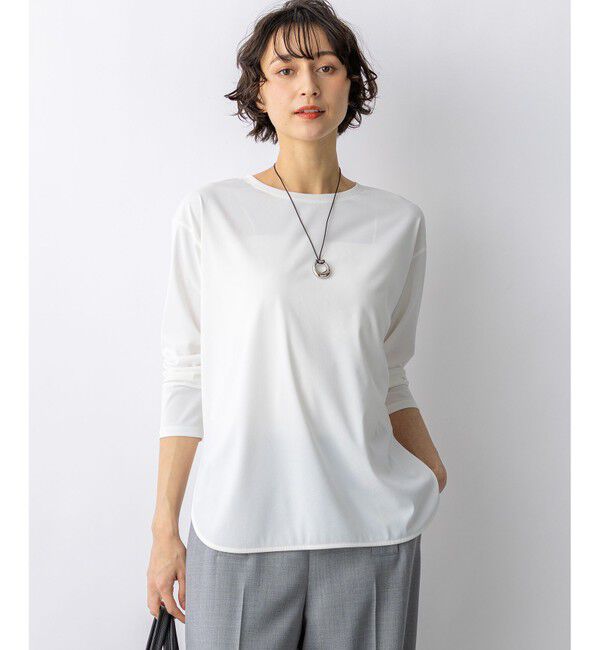23区「ジョーゼットトリコット TEEブラウス」|Tシャツ・カットソー|ホワイト系