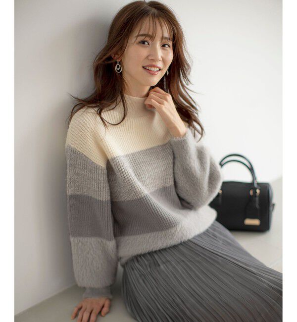 ANY SIS「【洗える】グラデーションフェザー ニット」|ニット・セーター|
