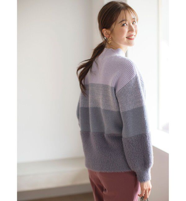 ANY SIS「【洗える】グラデーションフェザー ニット」|ニット・セーター|