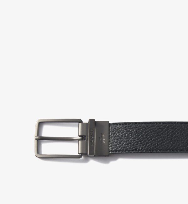 LACOSTE「リバーシブルガンメタバックルレザーベルト」|ベルト|