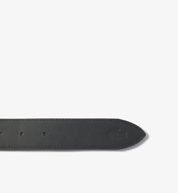 LACOSTE「リバーシブルガンメタバックルレザーベルト」|ベルト|