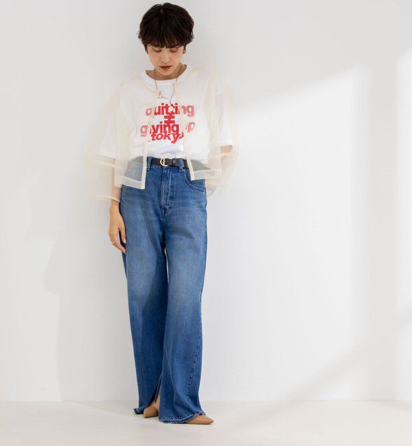 Rie Miller「ランタンスリーブシアー2WAYブラウス」|シャツ・ブラウス|