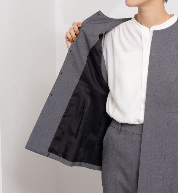 NOLLEY'S「《セットアップ対応》バーズアイペプラムジレ」|ベスト・ジレ|