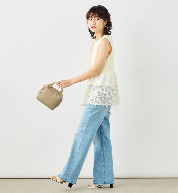 NOLLEY'S「《手洗い可能》レース付きペプラムベスト」|ベスト・ジレ|