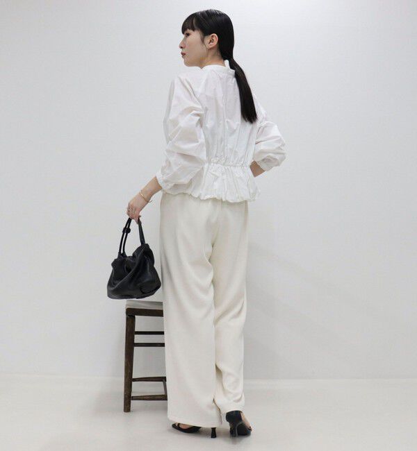 fredy emue「クロップドバルーン前開きブラウス」|シャツ・ブラウス|