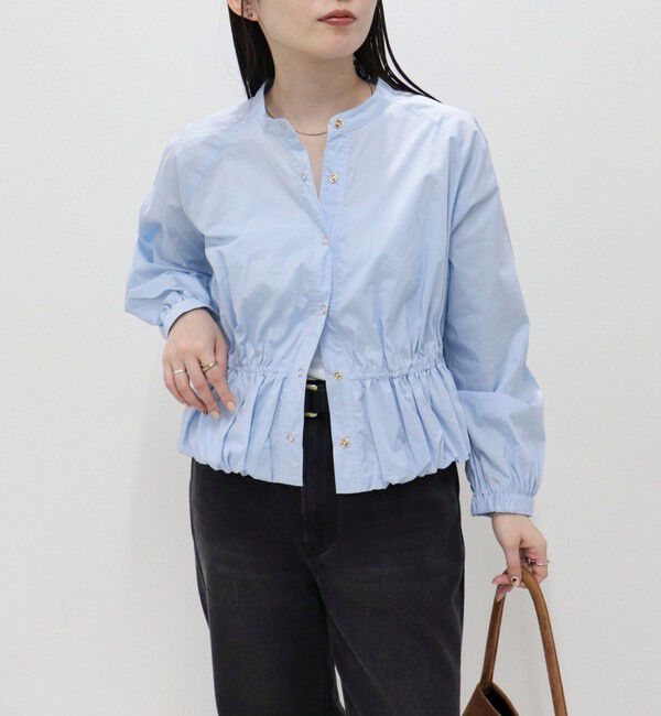 fredy emue「クロップドバルーン前開きブラウス」|シャツ・ブラウス|